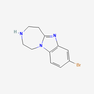 8-Bromo-2,3,4,5-tetrahydro-1H-benzo[4,5]imidazo[1,2-d][1,4]diazepine chemical structure (CAS 1239879-65-2)