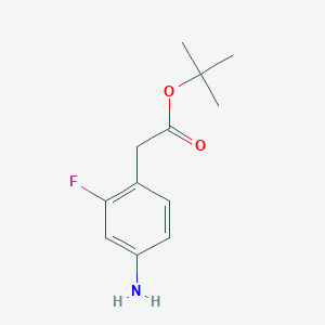 tert-Butyl 2-(4-amino-2-fluorophenyl)acetate chemical structure (CAS 1239895-42-1)