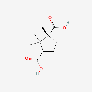 (1R,3S)-1,2,2-Trimethylcyclopentane-1,3-dicarboxylic acid chemical structure (CAS 124-83-4)