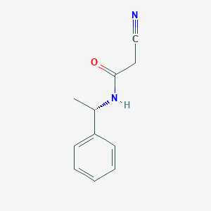 (S)-2-Cyano-N-(1-phenylethyl)acetamide chemical structure (CAS 1240041-69-3)