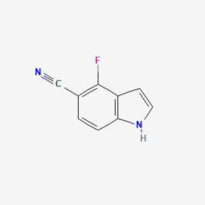 4-Fluoro-1H-indole-5-carbonitrile chemical structure (CAS 1240113-42-1)