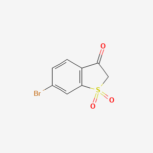 6-Bromobenzo[b]thiophen-3(2H)-one 1,1-dioxide chemical structure (CAS 1240288-81-6)