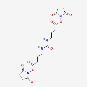 Bis(2,5-dioxopyrrolidin-1-yl) 4,4'-(carbonylbis(azanediyl))dibutyrate chemical structure (CAS 1240387-33-0)
