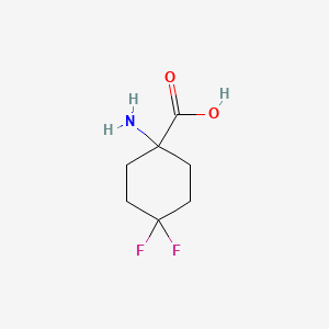 1-Amino-4,4-difluorocyclohexanecarboxylic acid chemical structure (CAS 1240529-10-5)