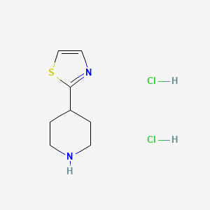 4-(1,3-Thiazol-2-yl)piperidine dihydrochloride chemical structure (CAS 1240529-12-7)
