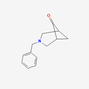 3-Benzyl-3-azabicyclo[3.1.1]heptan-6-one chemical structure (CAS 1240529-14-9)