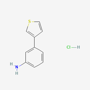 3-(Thiophen-3-yl)aniline hydrochloride chemical structure (CAS 1240529-35-4)