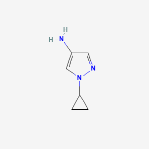 1-Cyclopropyl-1H-pyrazol-4-amine chemical structure (CAS 1240567-18-3)