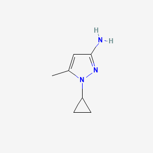 1-Cyclopropyl-5-methyl-1H-pyrazol-3-amine chemical structure (CAS 1240570-44-8)