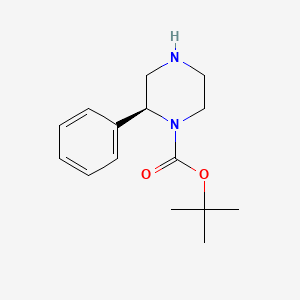 (S)-tert-Butyl 2-phenylpiperazine-1-carboxylate chemical structure (CAS 1240583-48-5)