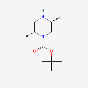(2R,5R)-tert-Butyl 2,5-dimethylpiperazine-1-carboxylate chemical structure (CAS 1240586-48-4)