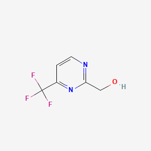 (4-(Trifluoromethyl)pyrimidin-2-yl)methanol chemical structure (CAS 1240594-67-5)