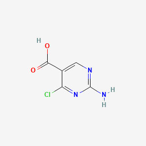 2-Amino-4-chloropyrimidine-5-carboxylic acid chemical structure (CAS 1240594-92-6)