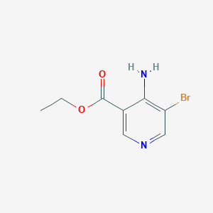 Ethyl 4-amino-5-bromonicotinate chemical structure (CAS 1240595-43-0)
