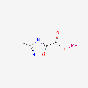 Potassium 3-methyl-1,2,4-oxadiazole-5-carboxylate chemical structure (CAS 1240605-84-8)