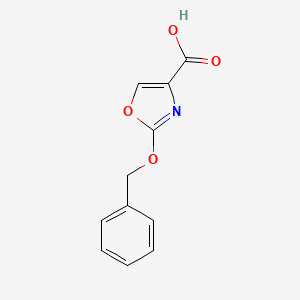2-(Benzyloxy)oxazole-4-carboxylic acid chemical structure (CAS 1240621-17-3)