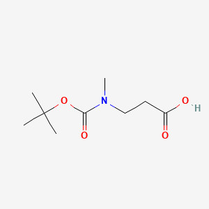 3-((tert-Butoxycarbonyl)(methyl)amino)propanoic acid chemical structure (CAS 124072-61-3)