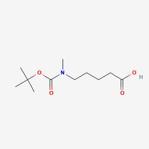 5-((tert-Butoxycarbonyl)(methyl)amino)pentanoic acid chemical structure (CAS 124073-08-1)