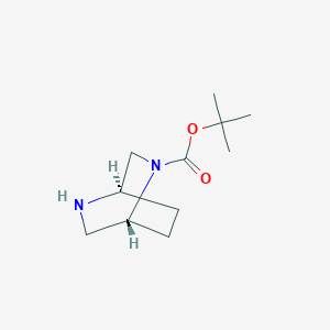 (1R,4R)-tert-Butyl 2,5-diazabicyclo[2.2.2]octane-2-carboxylate chemical structure (CAS 1240782-81-3)