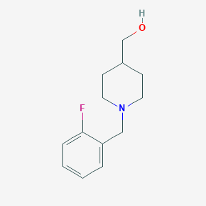 (1-(2-Fluorobenzyl)piperidin-4-yl)methanol chemical structure (CAS 1241253-40-6)
