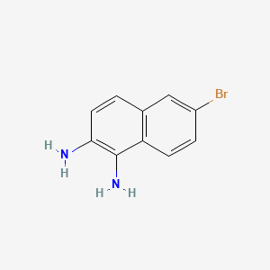 6-Bromonaphthalene-1,2-diamine chemical structure (CAS 1241377-74-1)