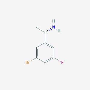 (S)-1-(3-Bromo-5-fluorophenyl)ethan-1-amine chemical structure (CAS 1241677-61-1)