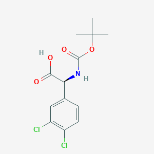 (S)-N-Boc-2-(3,4-dichlorophenyl)glycine chemical structure (CAS 1241678-17-0)