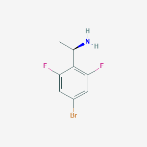 (R)-1-(4-Bromo-2,6-difluorophenyl)ethanamine chemical structure (CAS 1241679-85-5)