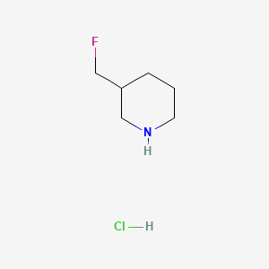 3-(Fluoromethyl)piperidine hydrochloride chemical structure (CAS 1241725-60-9)