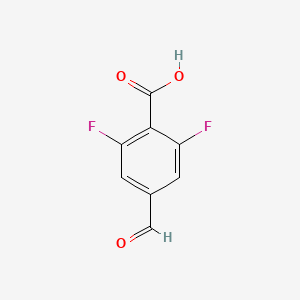2,6-Difluoro-4-formylbenzoic acid chemical structure (CAS 1242070-98-9)