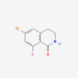 6-Bromo-8-fluoro-3,4-dihydroisoquinolin-1(2H)-one chemical structure (CAS 1242157-15-8)