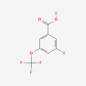 3-Fluoro-5-(trifluoromethoxy)benzoic acid chemical structure (CAS 1242258-49-6)