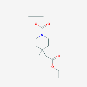 6-tert-Butyl 1-ethyl 6-azaspiro[2.5]octane-1,6-dicarboxylate chemical structure (CAS 1242268-17-2)