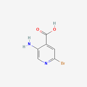 5-Amino-2-bromoisonicotinic acid chemical structure (CAS 1242336-80-6)