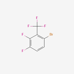 1-Bromo-3,4-difluoro-2-(trifluoromethyl)benzene chemical structure (CAS 1242339-23-6)