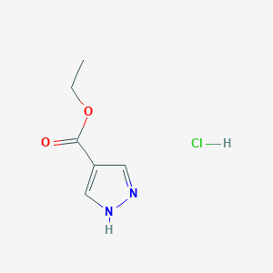 Ethyl 1H-pyrazole-4-carboxylate hydrochloride chemical structure (CAS 1242339-75-8)