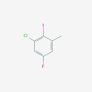1-Chloro-5-fluoro-2-iodo-3-methylbenzene chemical structure (CAS 1242339-79-2)