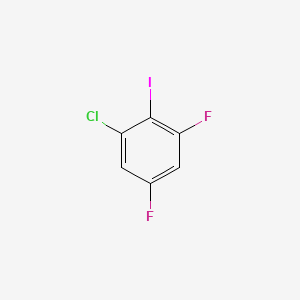 1-Chloro-3,5-difluoro-2-iodobenzene chemical structure (CAS 1242339-98-5)
