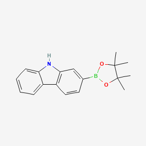 2-(4,4,5,5-Tetramethyl-1,3,2-dioxaborolan-2-yl)-9H-carbazole chemical structure (CAS 1242412-60-7)