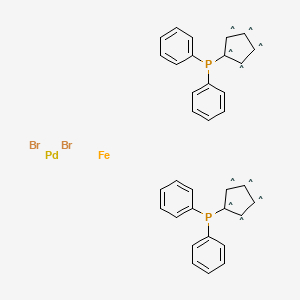 [1,1'-Bis(diphenylphosphino)ferrocene]palladium(II) bromide chemical structure (CAS 124268-93-5)