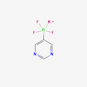 Potassium trifluoro(pyrimidin-5-yl)borate chemical structure (CAS 1242733-91-0)