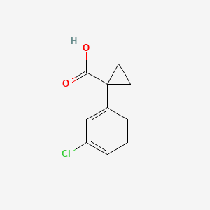 1-(3-Chlorophenyl)cyclopropanecarboxylic acid chemical structure (CAS 124276-34-2)