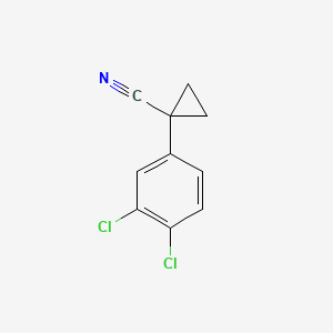1-(3,4-Dichlorophenyl)cyclopropanecarbonitrile chemical structure (CAS 124276-57-9)