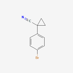 1-(4-Bromophenyl)cyclopropanecarbonitrile chemical structure (CAS 124276-67-1)