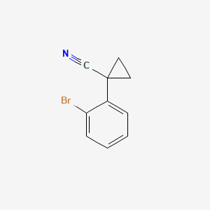 1-(2-Bromophenyl)cyclopropanecarbonitrile chemical structure (CAS 124276-75-1)