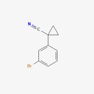 1-(3-Bromophenyl)cyclopropanecarbonitrile chemical structure (CAS 124276-83-1)