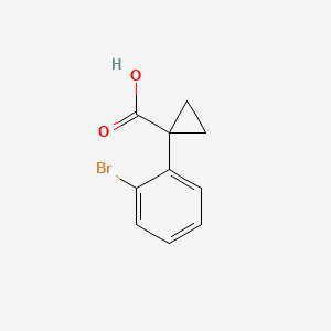 1-(2-Bromophenyl)cyclopropanecarboxylic acid chemical structure (CAS 124276-87-5)