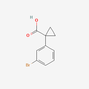 1-(3-Bromophenyl)cyclopropanecarboxylic acid chemical structure (CAS 124276-95-5)