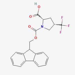 (2S,4S)-Fmoc-4-trifluoromethylpyrrolidine-2-carboxylic acid chemical structure (CAS 1242934-32-2)