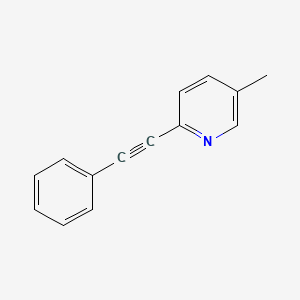 5-Methyl-2-(phenylethynyl)pyridine chemical structure (CAS 124300-38-5)